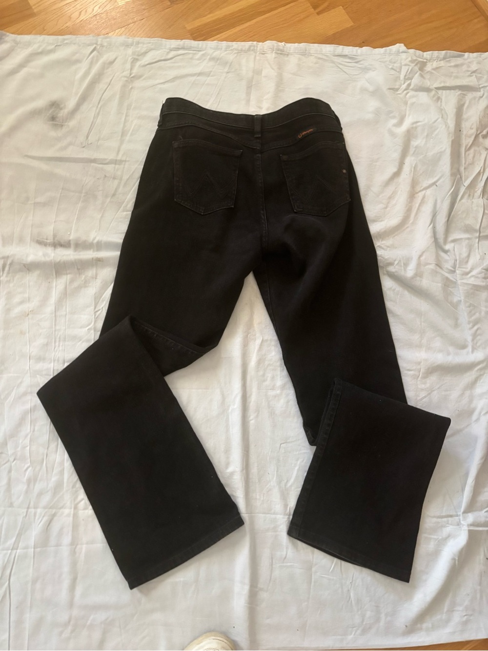 Wrangler Q- Baby  Women’s Black Bootcut Jeans 11/12 36"